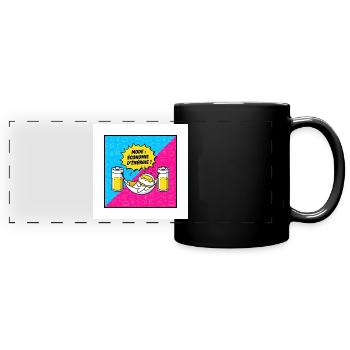 Energiesparmodus der Hängematte - Panorama-Tasse farbig - Schwarz - Vorne