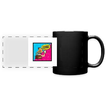 Ich werde zum klassischen Pop-Retro - Panorama-Tasse farbig - Schwarz - Vorne