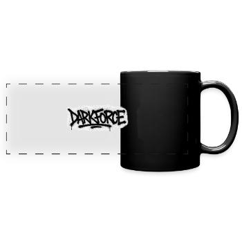 DarkForce Graffiti-Wortmarke - Panorama-Tasse farbig - Schwarz - Vorne