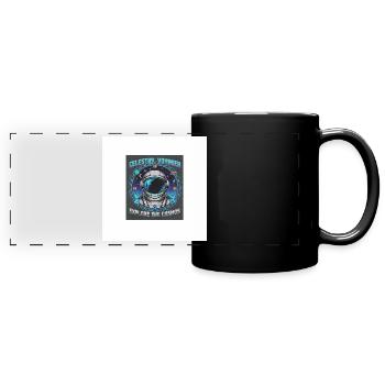 Celestial Voyager Explore Cosmos - Full Colour Panoramic Mug - black - Front