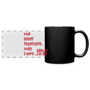 sœur - Mug panoramique uni - noir - Devant