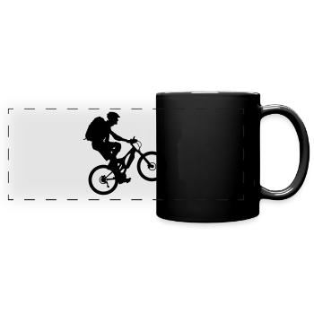Bike - Panorama-Tasse farbig - Schwarz - Vorne