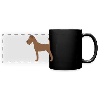 irish terrier - Panorama-Tasse farbig - Schwarz - Vorne