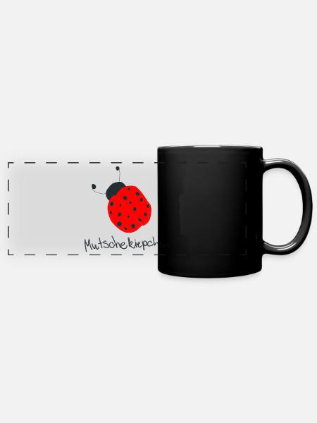 sächsischer marienkäfer - Panorama-Tasse farbig - Schwarz