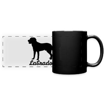 Labrador Retriever - Hund Geschenk Labbi - Panorama-Tasse farbig - Schwarz - Vorne