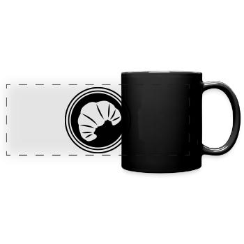 Croissant icon - Full Colour Panoramic Mug - black - Front