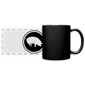 Pig Animal - Full Colour Panoramic Mug - black - Front