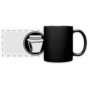 Honig Marmelade symbol - Panorama-Tasse farbig - Schwarz - Vorne