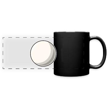 Billard weiße Billardkugel - Panorama-Tasse farbig - Schwarz - Vorne