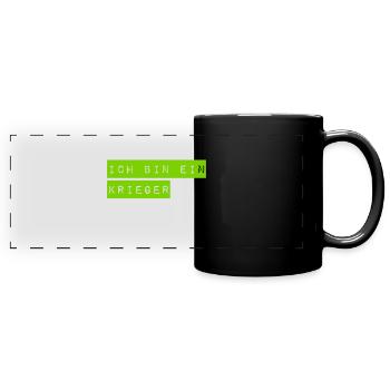 ich bin ein Beschützer - Panorama-Tasse farbig - Schwarz - Vorne