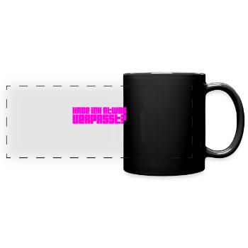 Wurde etwas verpasst? - Panorama-Tasse farbig - Schwarz - Vorne