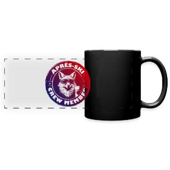 Fuchs Apres Ski Team Spruch Bunt - Panorama-Tasse farbig - Schwarz - Vorne