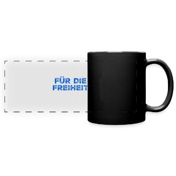 La liberté est fantastique - Mug panoramique uni - noir - Devant
