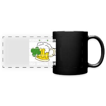 irish team - Panorama-Tasse farbig - Schwarz - Vorne