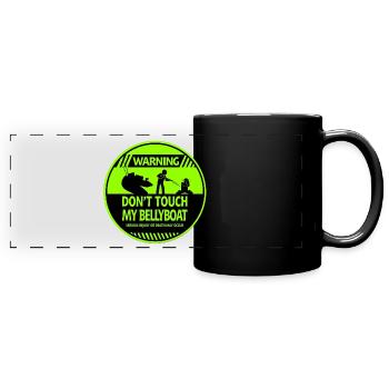 Bellyboat warning - Full Colour Panoramic Mug - black - Front