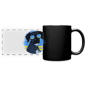 Aruba - Panorama-Tasse farbig - Schwarz - Vorne