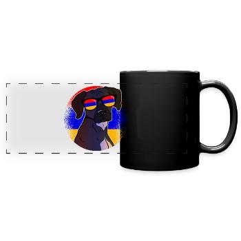 Armenien - Panorama-Tasse farbig - Schwarz - Vorne