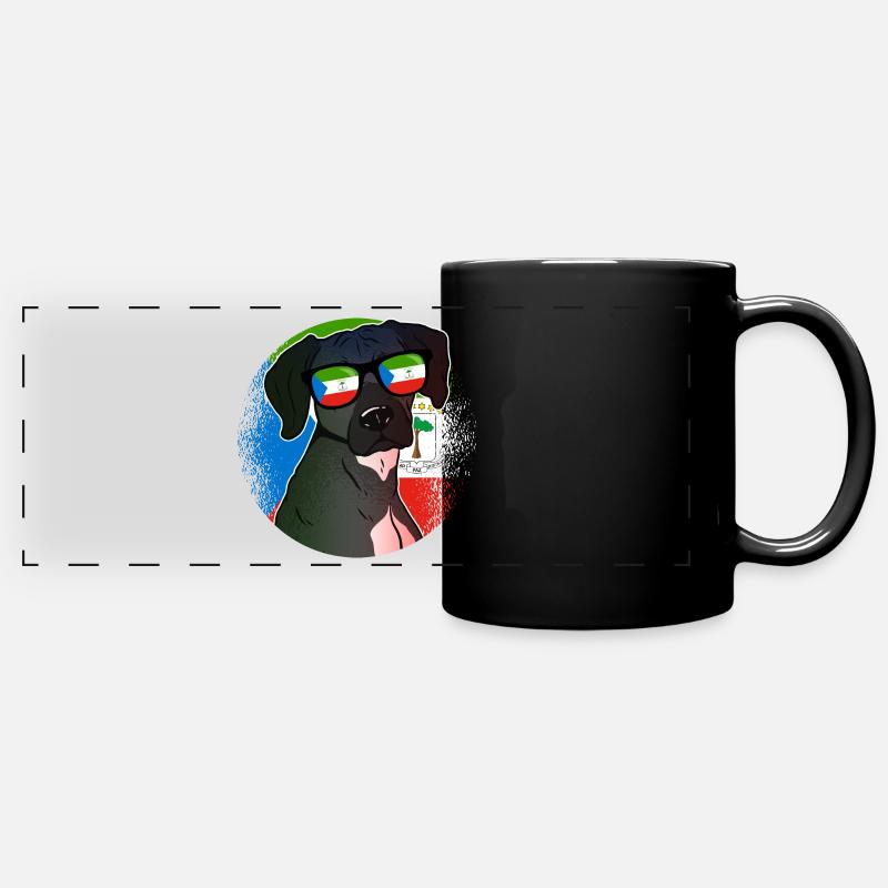 Guinée équatoriale - Mug panoramique uni - noir