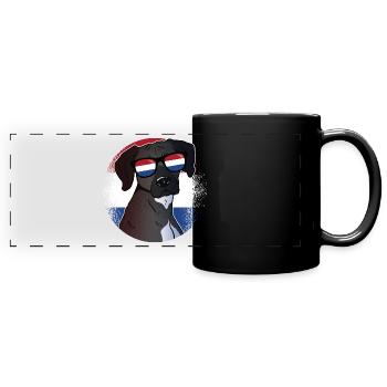 Antilles néerlandaises - Mug panoramique uni - noir - Devant