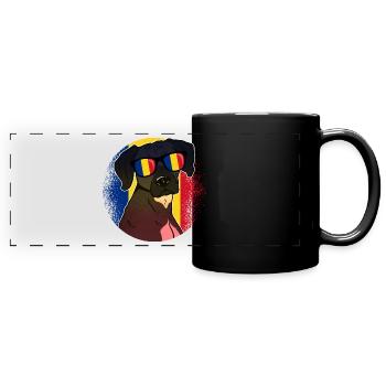 Romania - Full Colour Panoramic Mug - black - Front