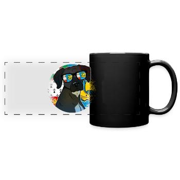 St. Pierre und Miquelon - Panorama-Tasse farbig - Schwarz - Vorne