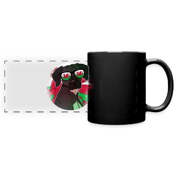 Wales - Full Colour Panoramic Mug - black - Front
