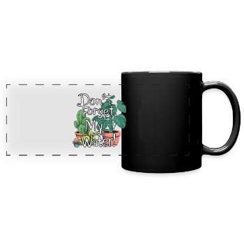 N’oubliez pas mon Water Garden Design - Mug panoramique uni - noir - Devant