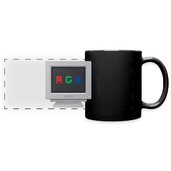 CRT design - Signal RGB - Full Colour Panoramic Mug - black - Front