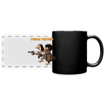 hen fiction - Full Colour Panoramic Mug - black - Front