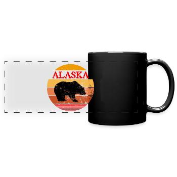 Alaska - Panorama-Tasse farbig - Schwarz - Vorne