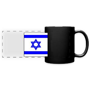 Israël - Mug panoramique uni - noir - Devant