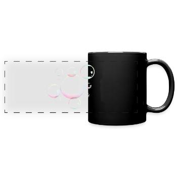 Shimmering soap bubbles - Full Colour Panoramic Mug - black - Front