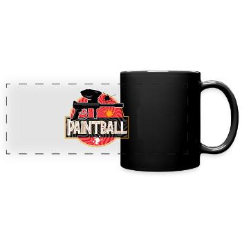 Paintball Airsoft Gotcha Markierer - Panorama-Tasse farbig - Schwarz - Vorne