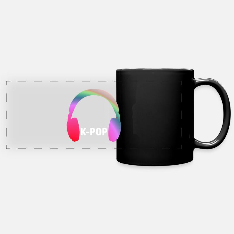 Kpop Merch Koreanische Popmusik K-Pop Style - Panorama-Tasse farbig - Schwarz