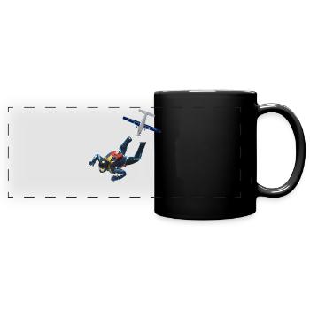 Skydiver - Panorama-Tasse farbig - Schwarz - Vorne