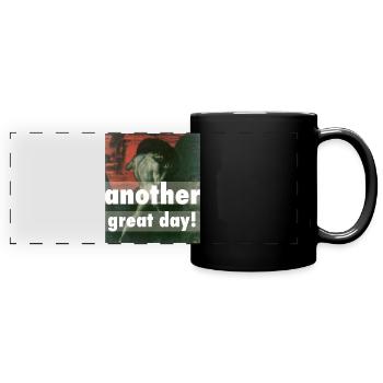 Another great day self-deprecating Sisyphus - Full Colour Panoramic Mug - black - Front