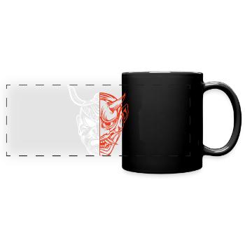 Masque démoniaque Hannya Hannyamaske Japan Oni - Mug panoramique uni - noir - Devant