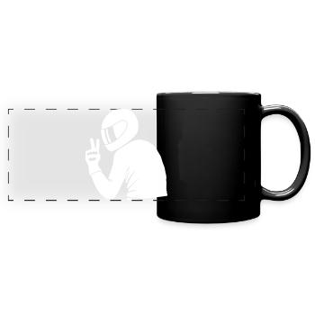 Respect for Riders (+ Your Text) - Full Colour Panoramic Mug - black - Front