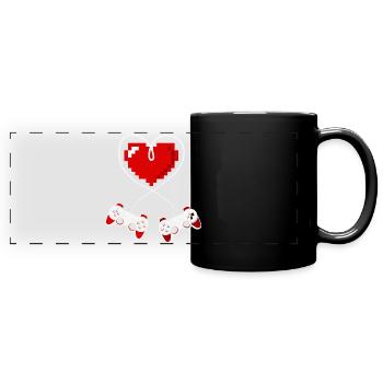 video games, gamer, game console - Full Colour Panoramic Mug - black - Front