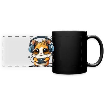 Hamster Beats - Full Colour Panoramic Mug - black - Front