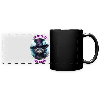 HUNGRIGE GRINSEKATZE - Panorama-Tasse farbig - Schwarz - Vorne