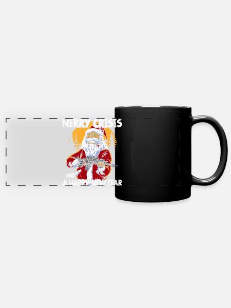 Merry Crisis - Panorama-Tasse farbig - Schwarz
