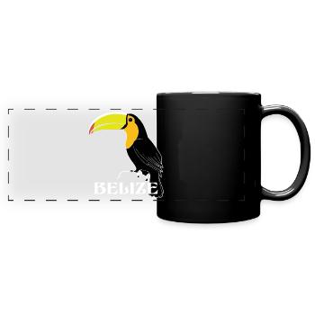 Tukan Belize - Panorama-Tasse farbig - Schwarz - Vorne