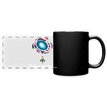 Fusée Galaxy Néon - Mug panoramique uni - noir - Devant