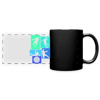 Handball Handball Players - Full Colour Panoramic Mug - black - Front