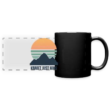 Kmoet just nothing, Dialecte anversois Chemises - Mug panoramique uni - noir - Devant
