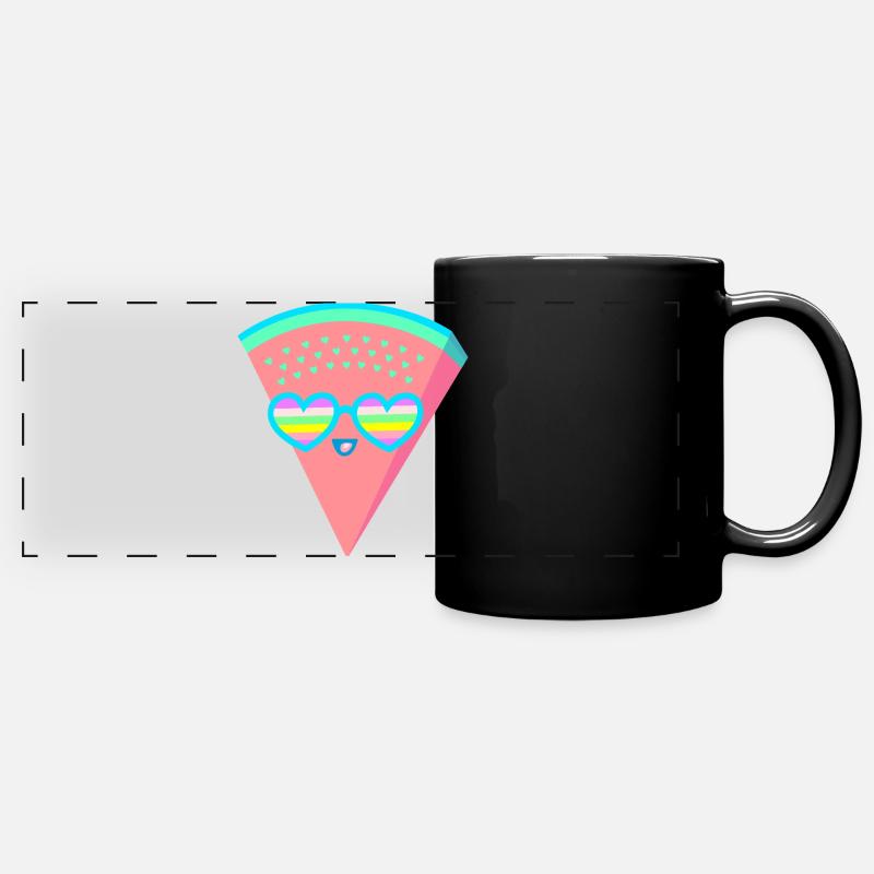 Lunettes de soleil Cool Melon Heart 80s et 90 Rétro - Mug panoramique uni - noir