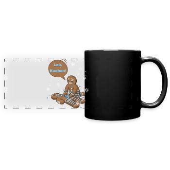 Leb, Kuchen! Winter Gingerbread Duo - Panorama-Tasse farbig - Schwarz - Vorne