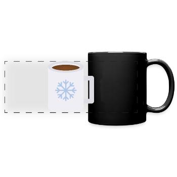 Snowflake Frost Mug Design - Full Colour Panoramic Mug - black - Front
