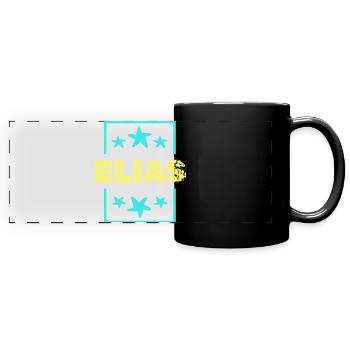 Elias - Full Colour Panoramic Mug - black - Front